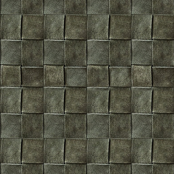 Suede Basketweave Pouf