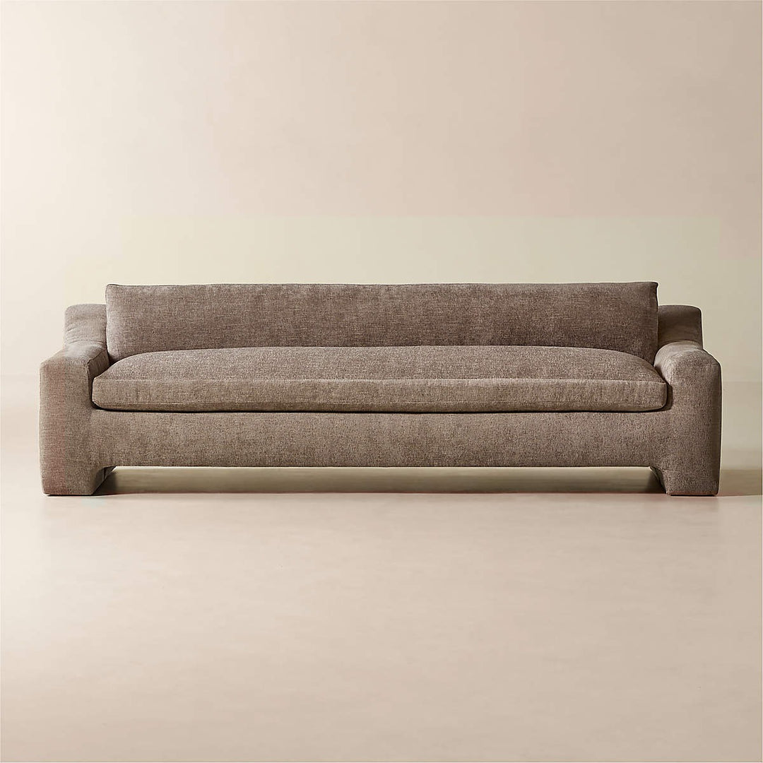 Durant Light Brown Performance Fabric Sofa
