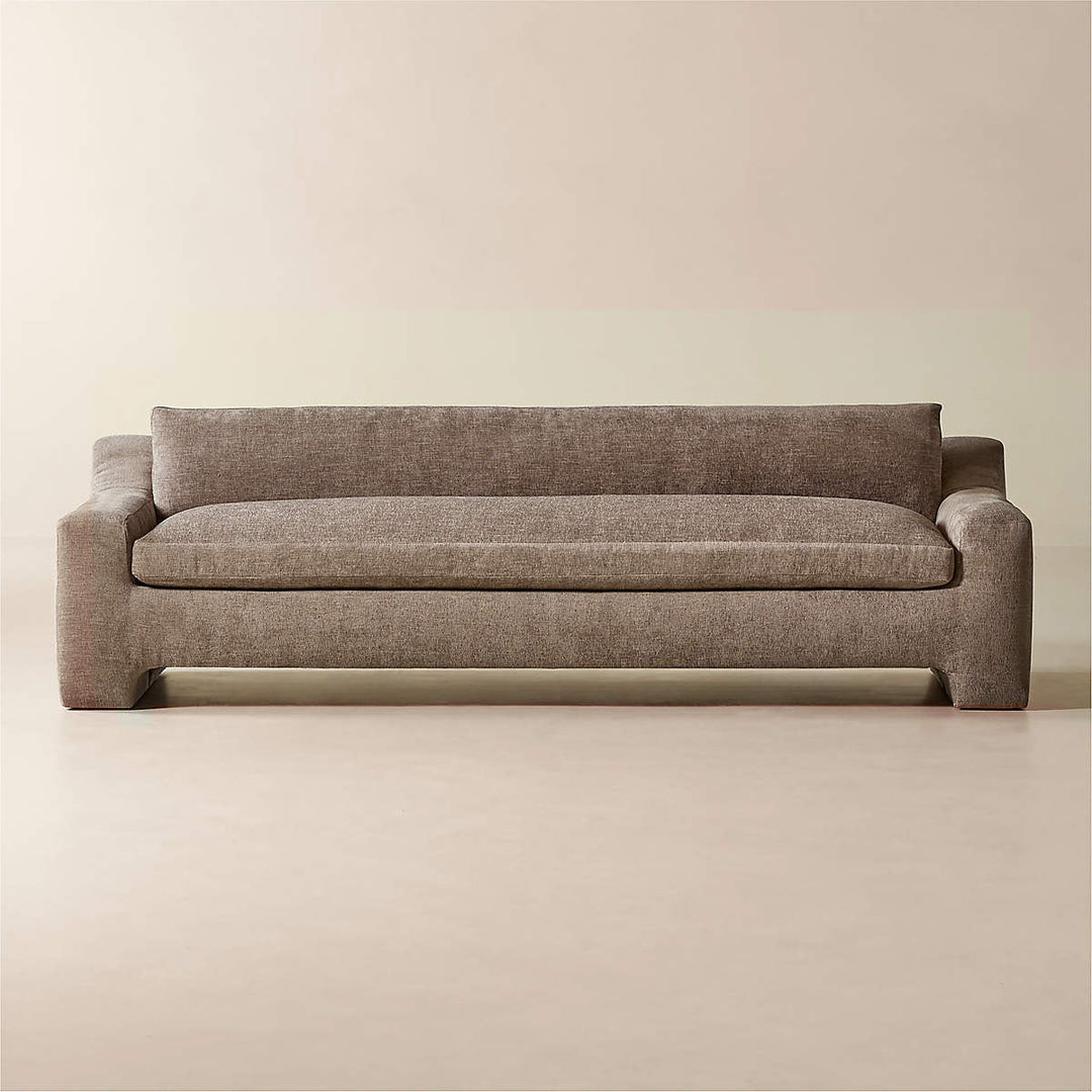 Durant Light Brown Performance Fabric Sofa