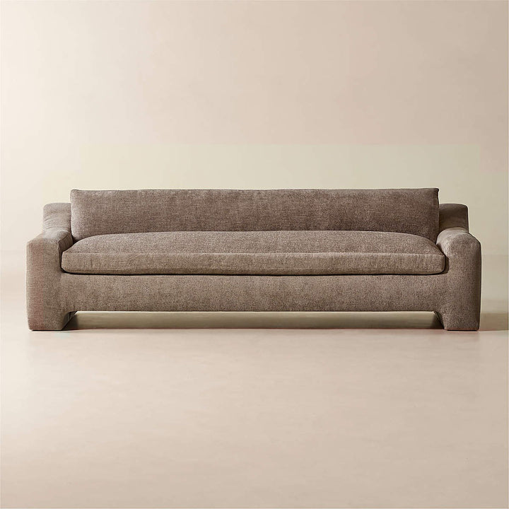 Durant Light Brown Performance Fabric Sofa