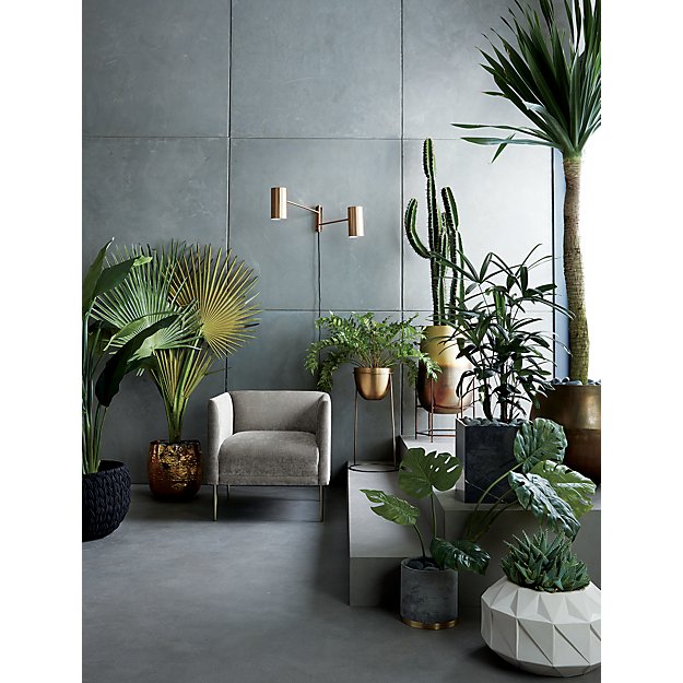 Rough Cast Large Brass Planter
