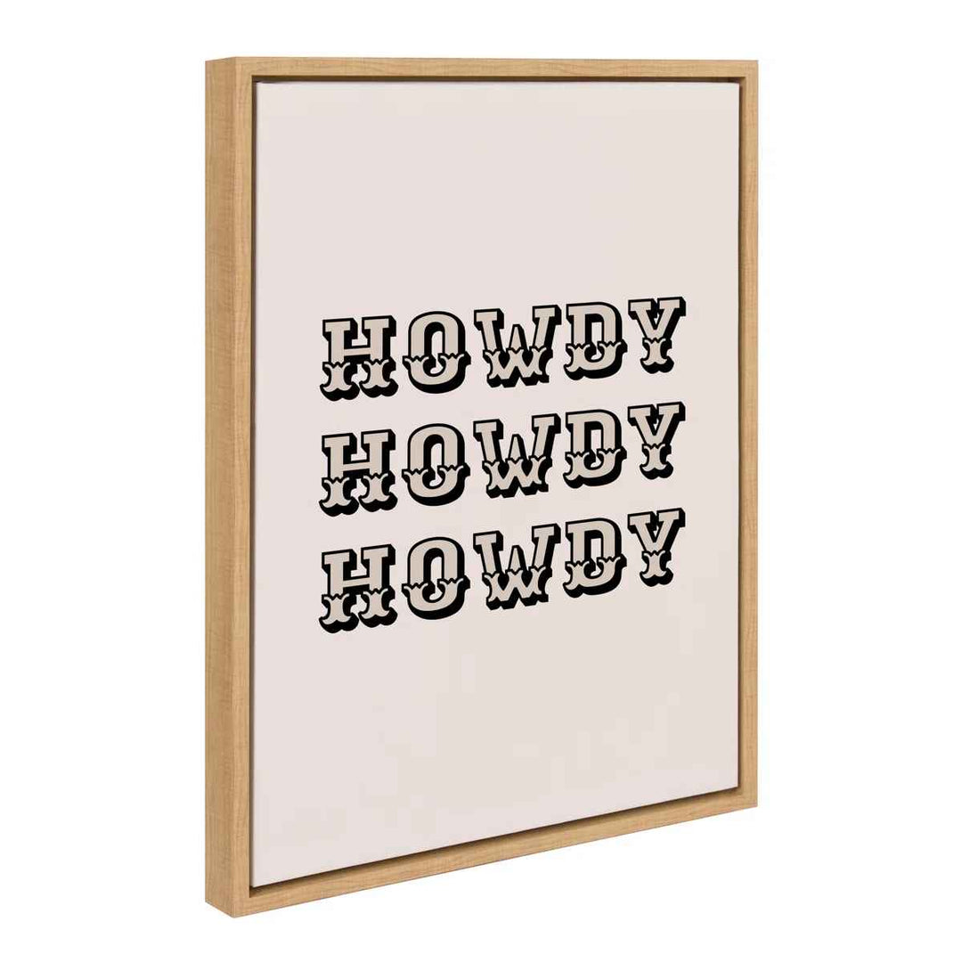 Western Cowboy Framed Canvas Wall Art