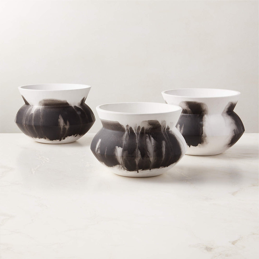 Amphora Black and White Ceramic Vase