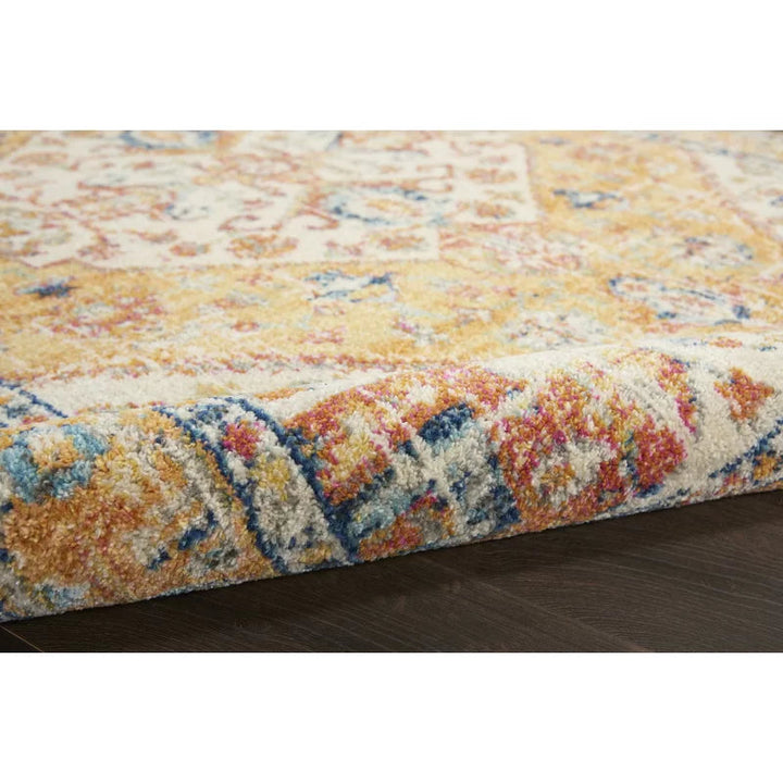 Baylee Oriental Yellow Ivory Area Rug 8'x10'