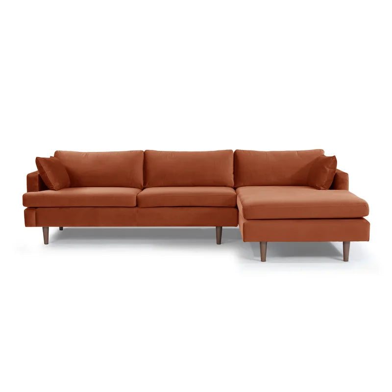 Oneal Velvet Stationary Sofa Chaise Sectional