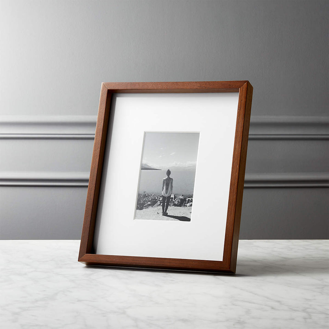 Gallery Walnut Frame With White Mat Framed-4''x6''