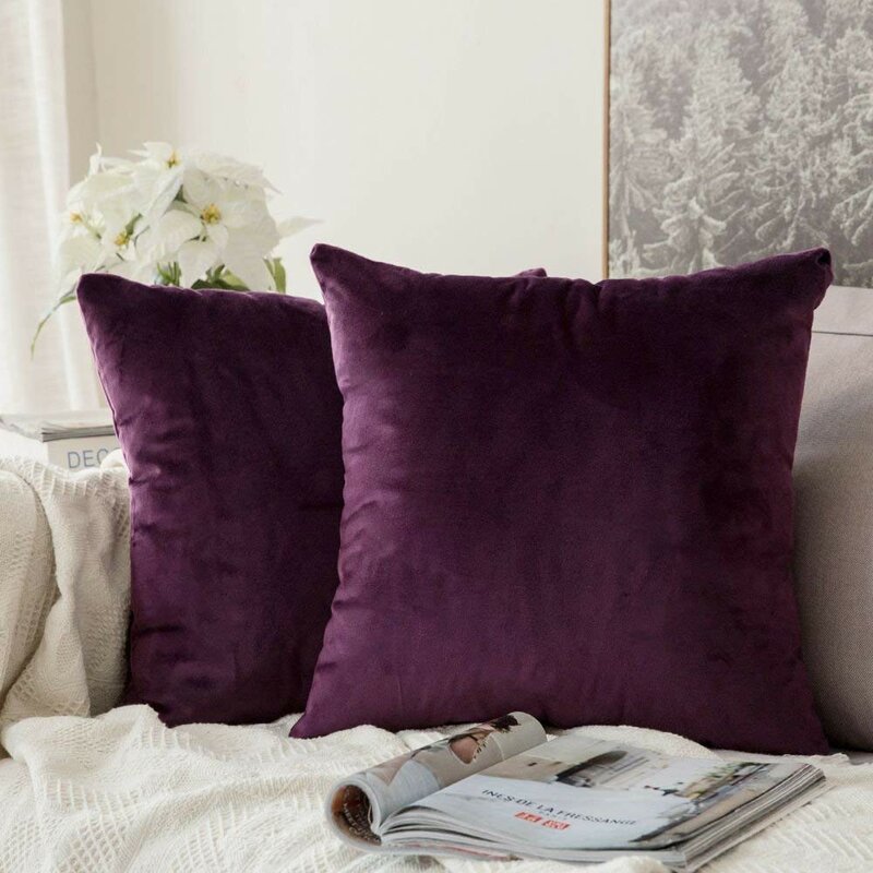 Payson Velvet Throw Pillow Cover No Insert-18"x18"