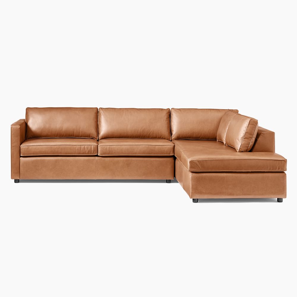 Harris Leather 2-Piece Terminal Chaise Sectional