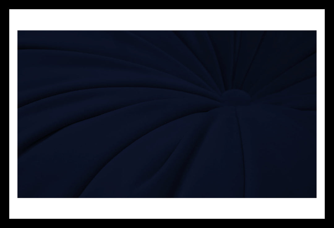 Minka Pleated Round Pillow With Insert 15"x15"