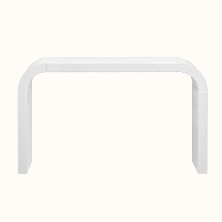 Minimalist Console Table With Elegant Lines And Arc Shaped Edge
