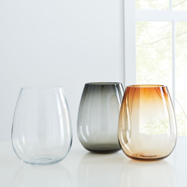 Foundations Large Glass Vase Silver