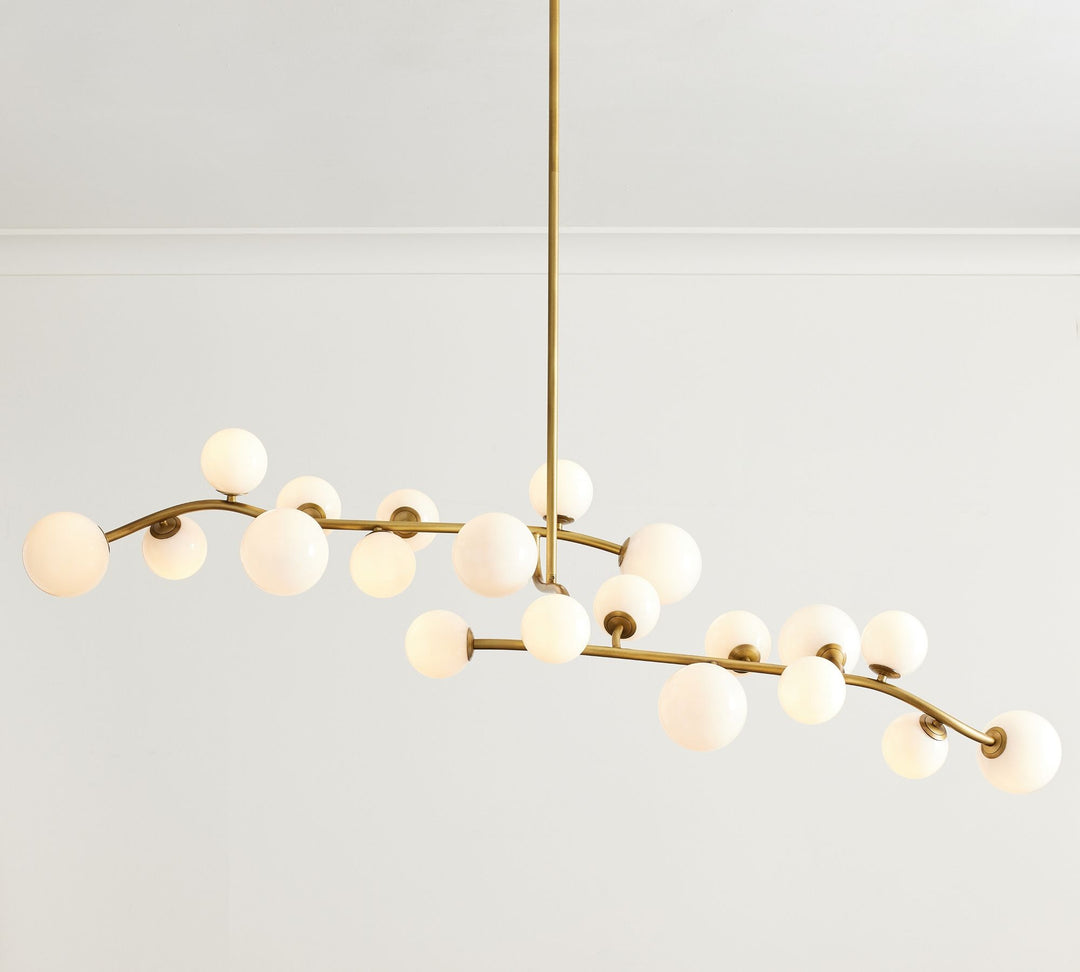 Quinn Milk Glass Chandelier