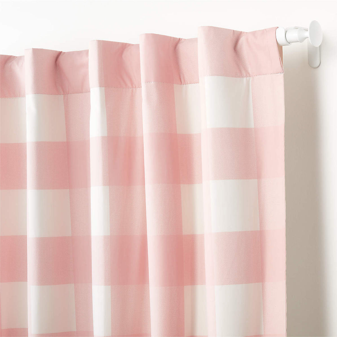 Pink Buffalo Check Blackout Curtains-96"