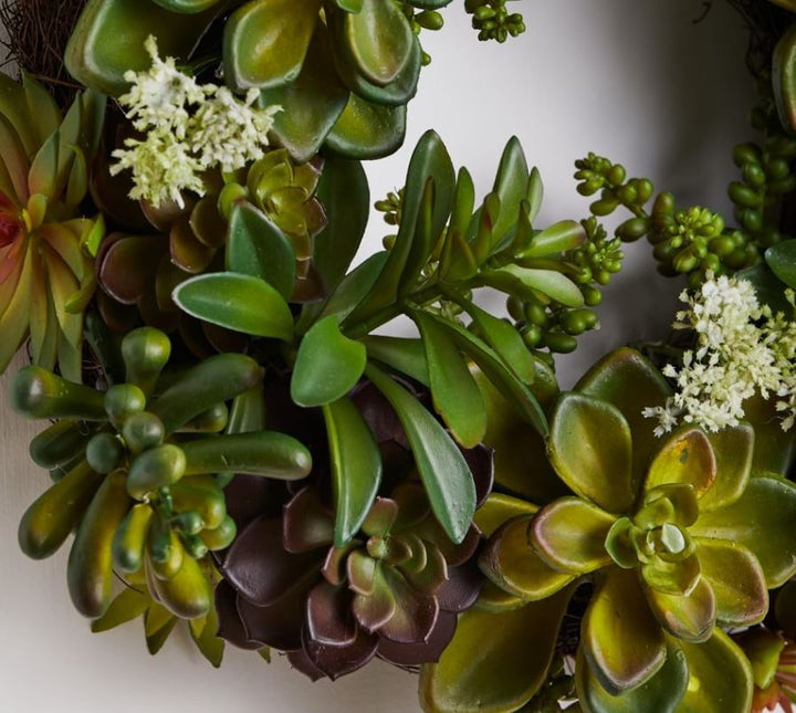 Faux Succulent Wreath