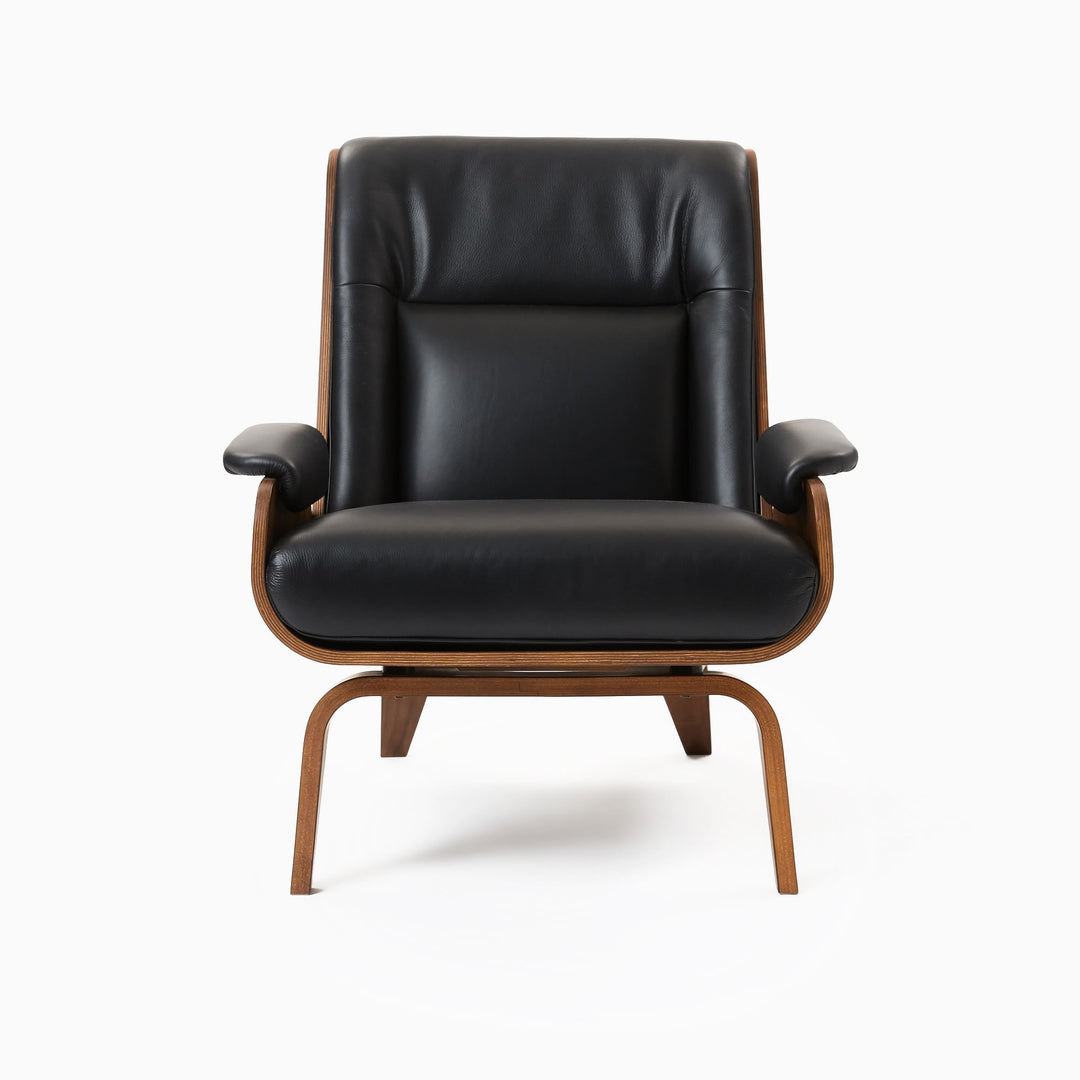 Paulo Bent Ply Leather Chair