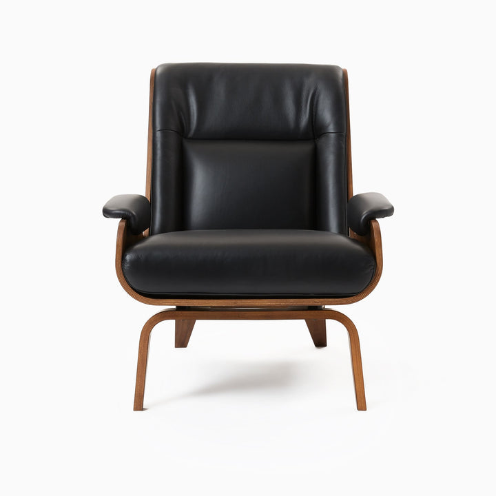 Paulo Bent Ply Leather Chair