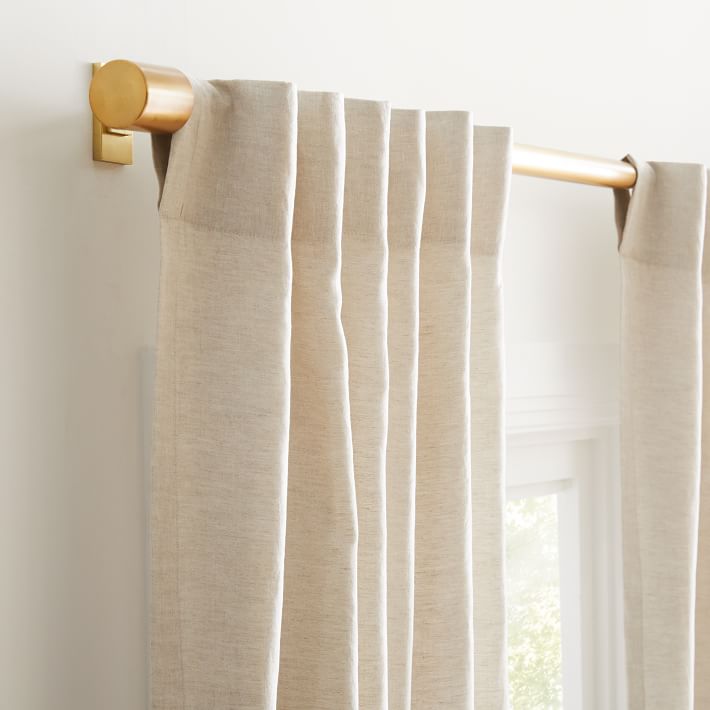 European Flax Linen Curtain-96"