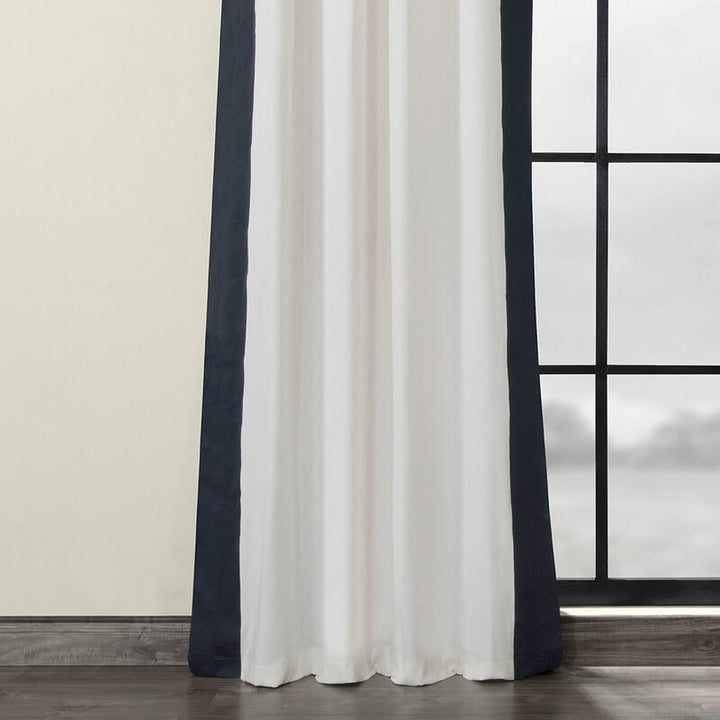 Yang Cotton Solid Room Darkening Grommet Single Curtain Panel-108''