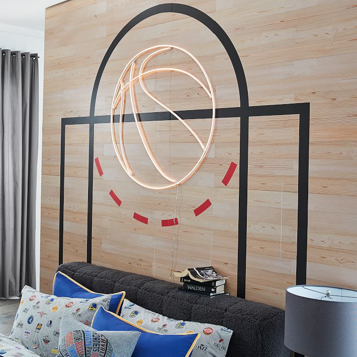 Basketball Court Peel and Stick Wall Decal