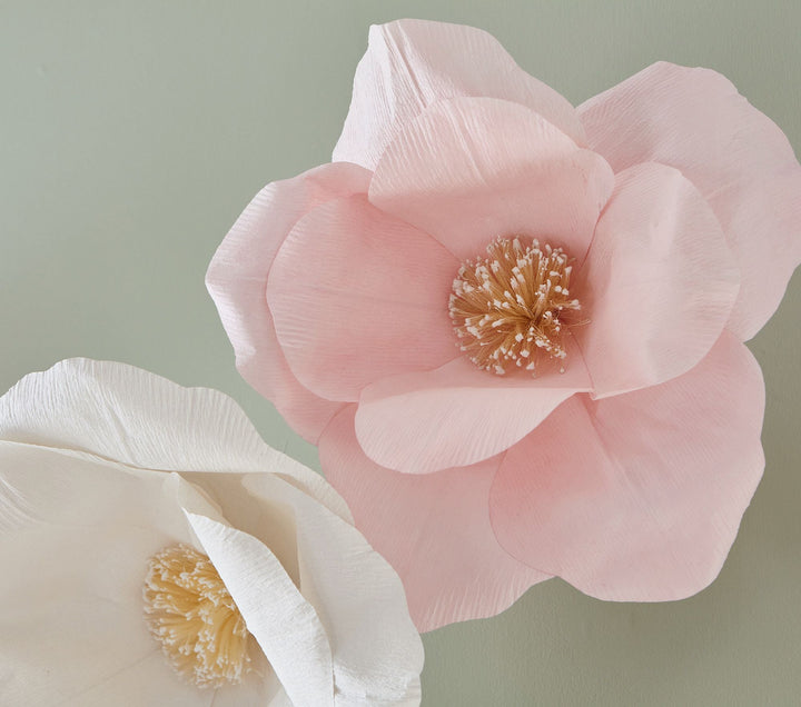 Jumbo Crepe Pink Paper Flowers