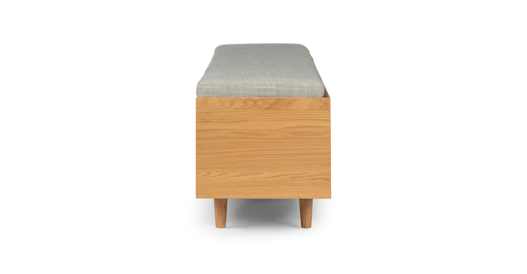 Nederin Rain Cloud Gray Oak Bench