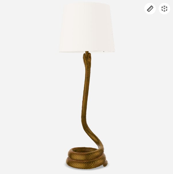 Snake Bronze Table Lamp