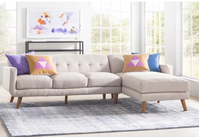 Bradford Cotton Throw Pillow with insert-22''x22''