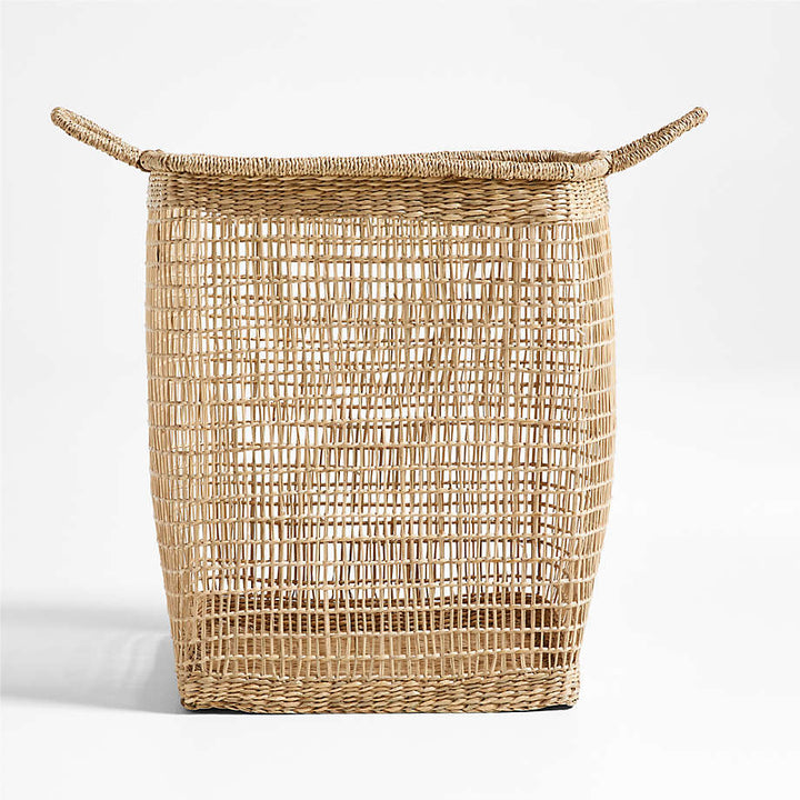 Rybak Medium Square Woven Decorative Blanket Basket