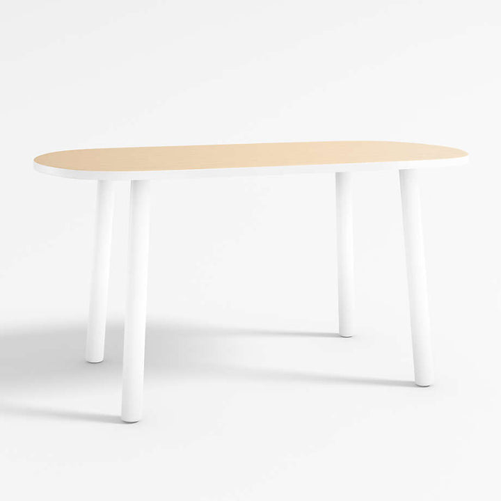 Rue Adjustable White Wood Kids Table with 23" Legs