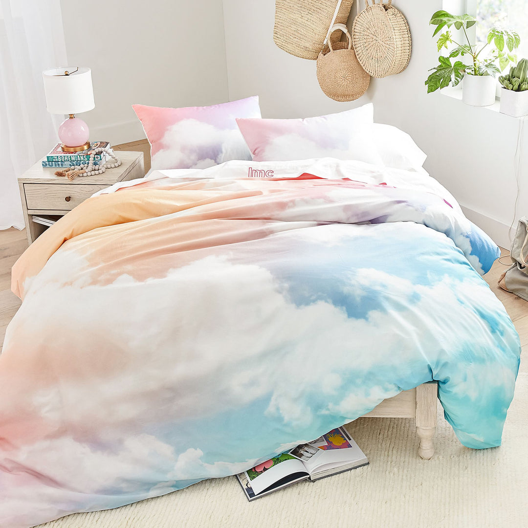 Rainbow Sky Organic Duvet Cover twin
