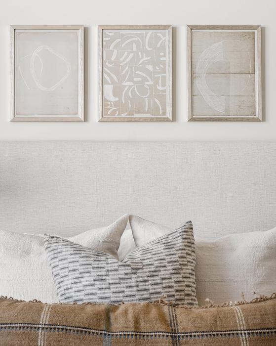 Beige Abstract 8 13"x17" Framed