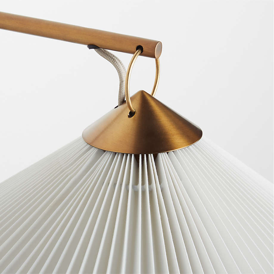 Flores Plug In Wall Sconce Light with Pleated Shade