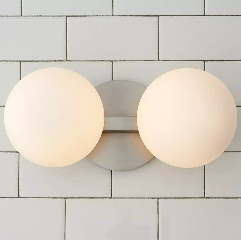 Modern Milky Globe Vanity Light