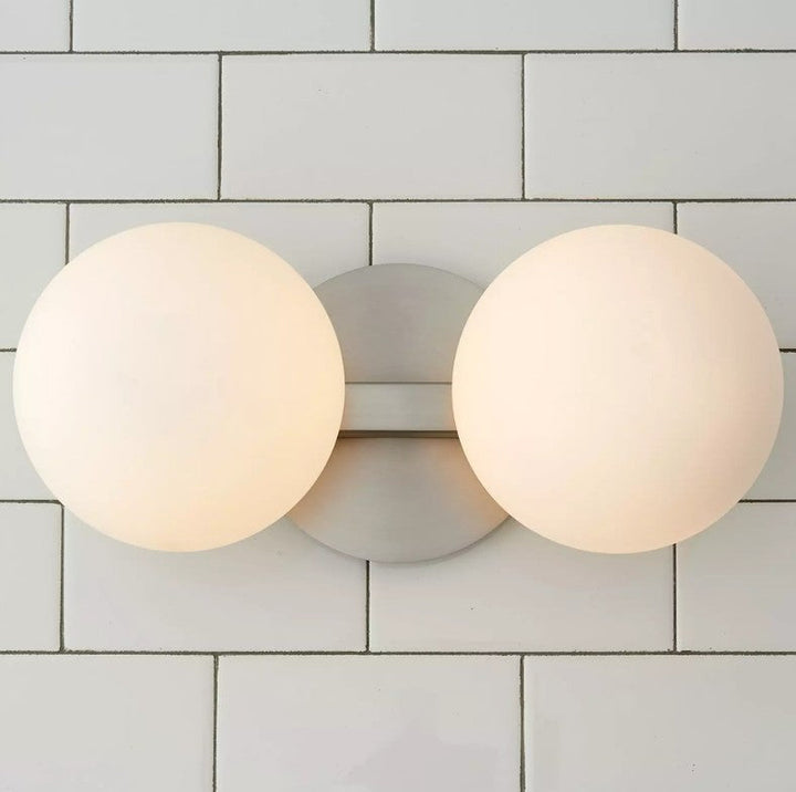 Modern Milky Globe Vanity Light