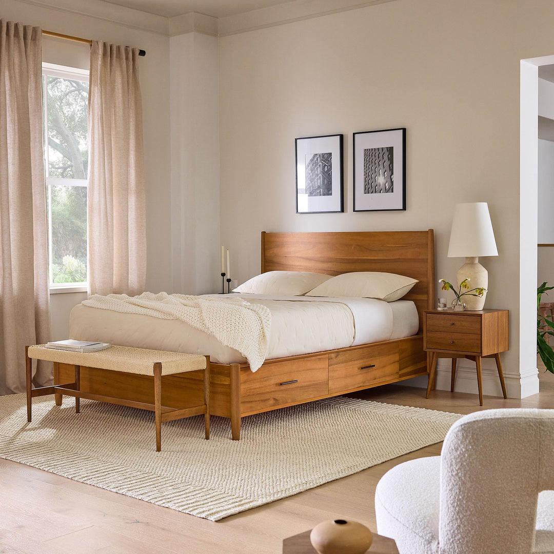 Mid Century Storage Bed_Queen
