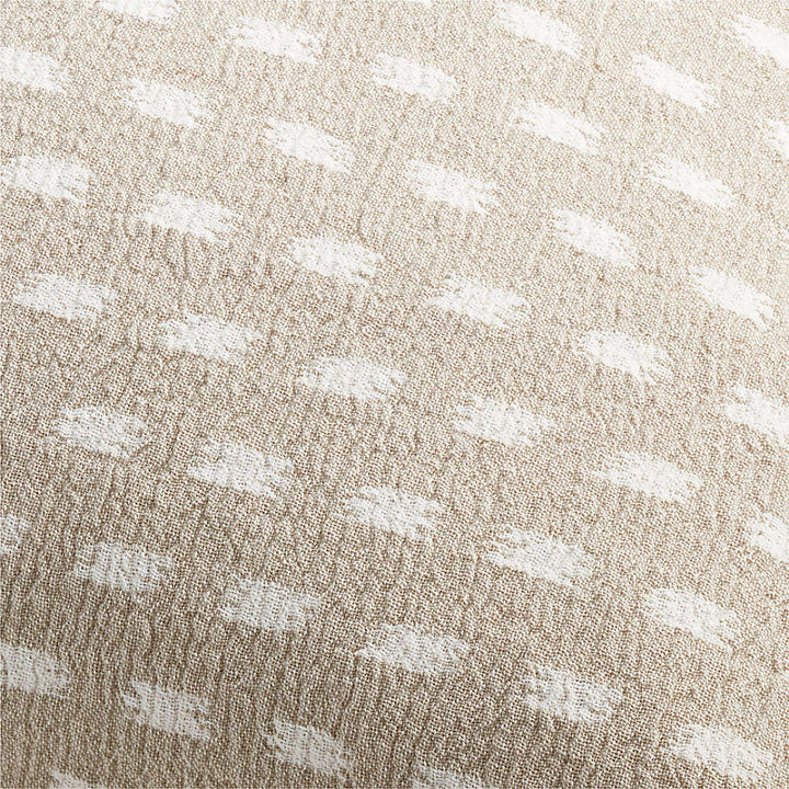 Mujia Reversible Ivory Ikat Throw Pillow No Insert 23"x23"