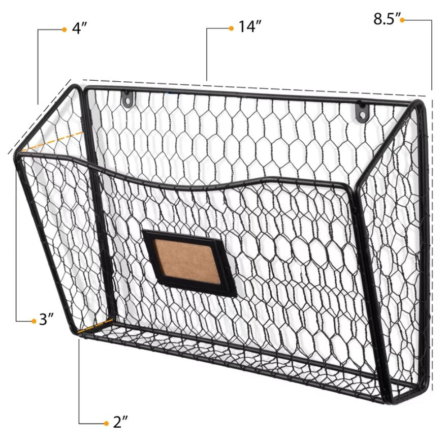 Borchers Wall Mail Organizer with Wall Baskets