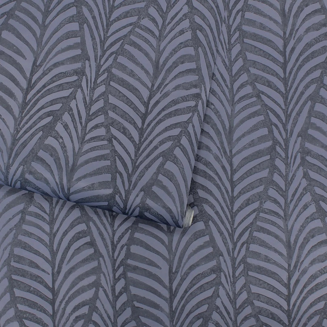 Block Print Leaves Peel and Stick Wallpaper