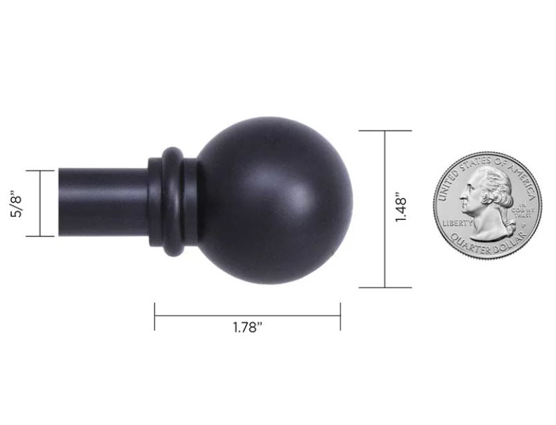 Single Curtain Rod 48''-86''