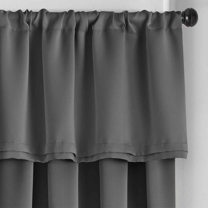 Conan Solid Color Tailored Window Valance
