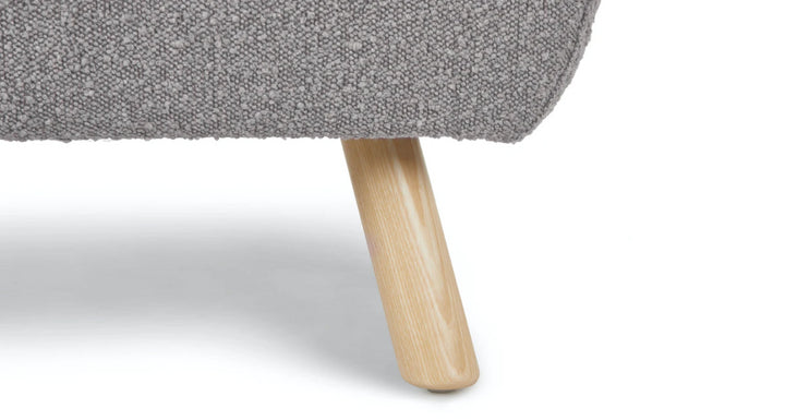 Gabriola Dover Gray Bouclé Ottoman