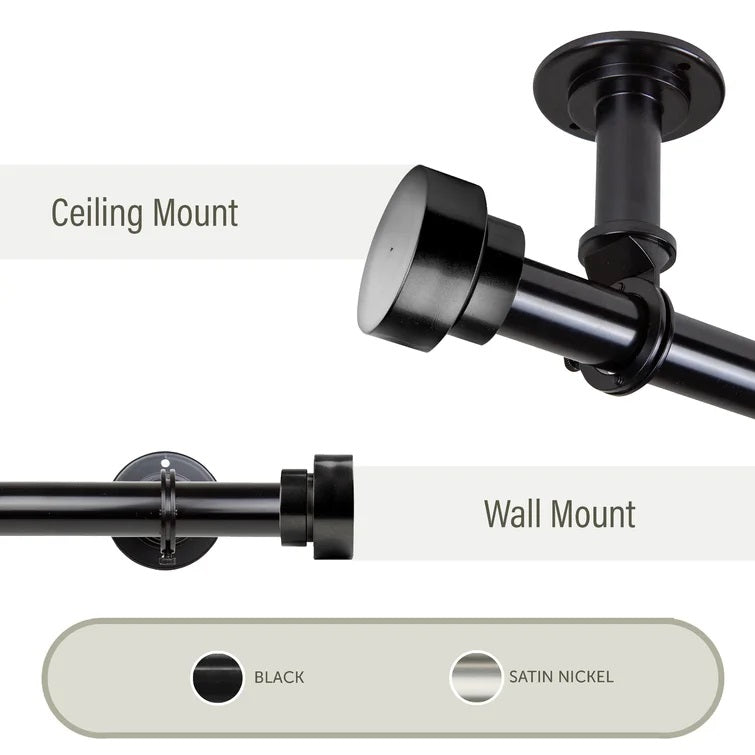 New Hartford Single Curtain Rod 66"-120"