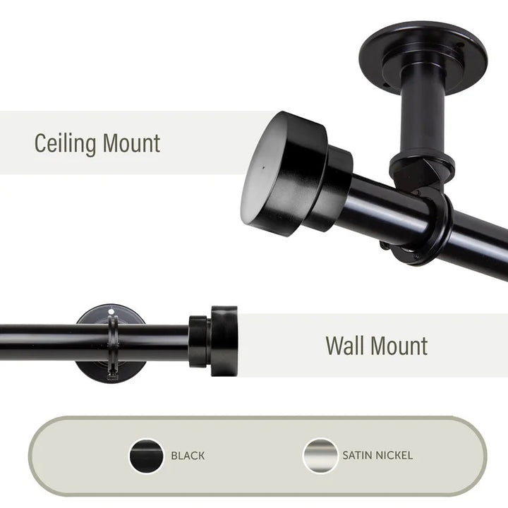 New Hartford Single Curtain Rod 66"-120"