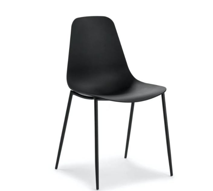 Svelti Pure Black Dining Chair Set Of 2