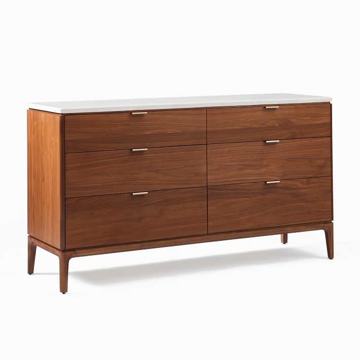 Parker Storage Marble And Cool Walnut