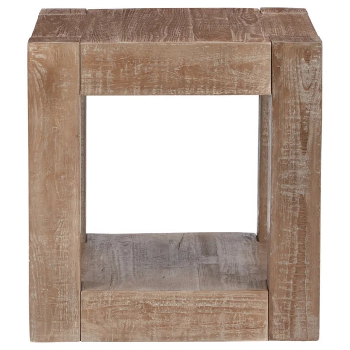 Waltleigh Tall Solid Wood Floor Shelf End Table