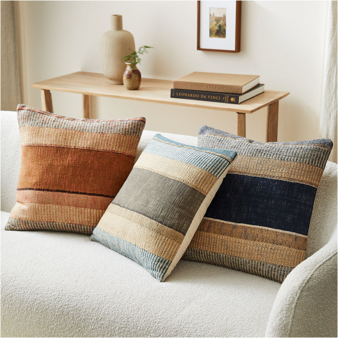 Bold Center Mixed Stripe Pillow Cover