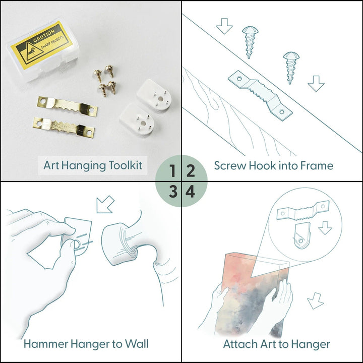 Landscape With Trees In Mist - 3 Piece Unframed-36x72