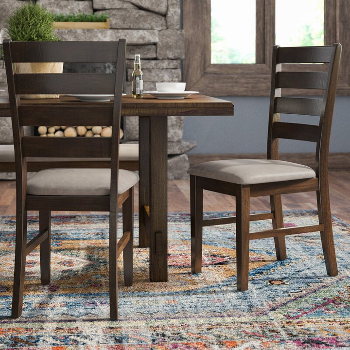 Channel Island Ladder Back Side Chair in Walnut set of 2