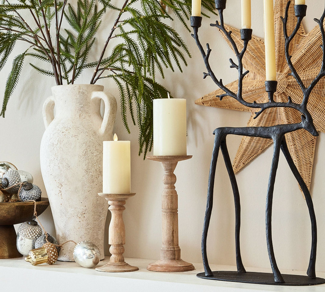 Kadence Turned Wood Pillar Holder_large